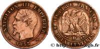 FRANCE Deux centimes Napoléon III, tête nue, grand D SECOND EMPIRE Lyon 1853 (20,12mm, 2g, 6h) -