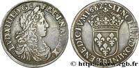 FRANCE Demi-écu, portrait apollinien LOUIS XIV THE SUN KING Rouen 1662 (33mm, 13,52g, 6h) -