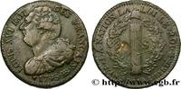 FRANCE 2 sols dit au faisceau, type FRANÇAIS LOUIS XVI Strasbourg 1793 (34,5mm, 24,34g, 6h) -