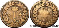 FRANCE Un décime à l’L couronnée LOUIS XVIII Strasbourg 1815 (32mm, 17,38g, 6h) -