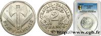 FRANCE 2 francs Francisque FRENCH STATE Beaumont-Le-Roger 1944 (27,02mm, 2,2g, 6h) -