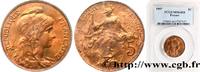 FRANCE 5 centimes Daniel-Dupuis III REPUBLIC 1907 (25mm, 5g, 6h) -