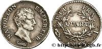 FRANCE Quart (de franc) Napoléon Empereur, Calendrier rév PREMIER EMPIRE / FIRST FRENCH EMPIRE Limoges 1805 (15mm, 1,24g, 6h) -
