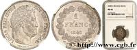 FRANCE 1 franc Louis-Philippe, couronne de chêne LOUIS-PHILIPPE I Paris 1848 (23mm, 5g, 6h) -