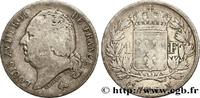 FRANCE 1 franc Louis XVIII LOUIS XVIII Toulouse 1816 (23mm, 4,81g, 4h) -