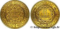 MOROCCO - FRENCH PROTECTORATE Essai de 5 Francs, en cuivre doré, poids léger, AH MOROCCO - FRENCH PROTECTORATE Paris 1946 (31,04mm, 11,71g, 6h) -
