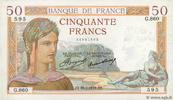 FRANCE 50 Francs CÉRÈS FRANCE 50 Francs CÉRÈS 1935 XF -
