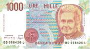 ITALY 1000 Lire ITALY 1000 Lire 1990 XF -