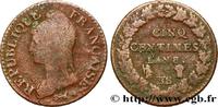FRANCE Cinq centimes Dupré, grand module CONSULATE Strasbourg/ Nantes 1800 (28,50mm, 8,33g, 6h) -