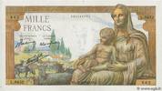 FRANCE 1000 Francs DÉESSE DÉMÉTER FRANCE 1000 Francs DÉESSE DÉMÉTER 1943 XF+ -