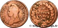 FRANCE Un décime Dupré, grand module DIRECTOIRE Metz 1797 (33mm, 18,92g, 6h) -
