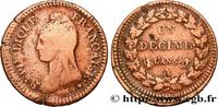 FRANCE Un décime Dupré, grand module, refrappage du 2 d DIRECTOIRE Paris 1797 (32mm, 19,22g, 6h) -