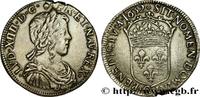 FRANCE Demi-écu, portrait à la mèche longue LOUIS XIV THE SUN KING Riom 1652 (32mm, 13,57g, 6h) -