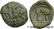 FRANCE Bronze aux animaux affrontés GALLIA - AULERCI EBUROVICES (Area of Évreux) Évreux (27) c. 60-50 AC. (16mm, 1,43g, 9h) -