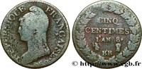 FRANCE Cinq centimes Dupré, grand module CONSULATE Strasbourg/Paris 1800 (28mm, 10,51g, 7h) -