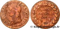 FRANCE Cinq centimes Dupré, grand module CONSULATE Strasbourg 1801 (28mm, 9,19g, 6h) -
