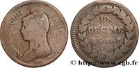 FRANCE Un décime Dupré, grand module, refrappage du 2 d DIRECTOIRE Nantes n.d. (32mm, 18,22g, 6h) -
