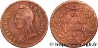 FRANCE Un décime Dupré, grand module DIRECTOIRE Paris/Rouen 1799 (32mm, 20,20g, 6h) -