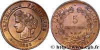 FRANCE 5 centimes Cérès III REPUBLIC Paris 1883 (25mm, 4,93g, 6h) -