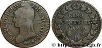 FRANCE Cinq centimes Dupré, grand module CONSULATE Lyon 1800 (28mm, 9,47g, 6h) -