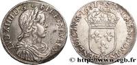 FRANCE Demi-écu, portrait à la mèche longue LOUIS XIV THE SUN KING Limoges 1651 (32mm, 13,71g, 6h) -