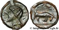 FRANCE Potin à la tête casquée et au delta BITURIGES CUBI, UNSPECIFIED Ier siècle avant J.-C. (19mm, 3,88g, 9h) -