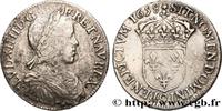 FRANCE Demi-écu, portrait à la mèche longue LOUIS XIV THE SUN KING Rennes 1658 (31,5mm, 13,39g, 6h) -