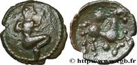 FRANCE Bronze au personnage courant et à l’androcéphale GALLIA BELGICA - BELLOVACI (Area of Beauvais) Beauvais (60) c. Ier siècle avant J.-C. (17,5mm, 3,04g, 12h) -