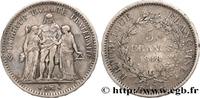 FRANCE 5 francs Hercule, IIe République II REPUBLIC Bordeaux 1848 (37mm, 24,86g, 6h) -