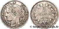 FRANCE 5 francs Cérès, sans légende GOUVERNEMENT DE LA DÉFENSE NATIONALE Bordeaux 1870 (37mm, 24,65g, 6h) -