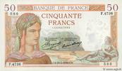 FRANCE 50 Francs CÉRÈS FRANCE 50 Francs CÉRÈS 1936 XF - AU -