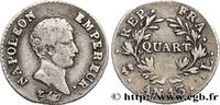 FRANCE Quart (de franc) Napoléon Empereur, Calendrier rév PREMIER EMPIRE / FIRST FRENCH EMPIRE Bayonne 1805 (15mm, 1,22g, 6h) -