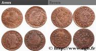 FRANCE Double tournois, lot de 4 ex. LOUIS XIII Ateliers divers n.d. (20,5mm, 10,41g, 6h) -