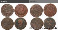 FRANCE Double tournois, lot de 4 ex. LOUIS XIII Ateliers divers n.d. (20mm, 10,38g, 6h) -