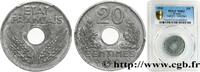 FRANCE 20 centimes État français, légère FRENCH STATE 1943 (24mm, 3g, 6h) -