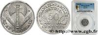 FRANCE 50 centimes Francisque, légère FRENCH STATE Beaumont-Le-Roger 1944 (18 mmmm, 0,70g, 6h) -