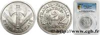 FRANCE 2 francs Francisque FRENCH STATE Beaumont-Le-Roger 1944 (27,02mm, 2,2g, 6h) -