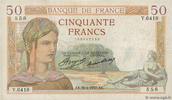FRANCE 50 Francs CÉRÈS FRANCE 50 Francs CÉRÈS 1937 VF- -