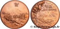 FRANCE Médaille, Commémoration du débarquement allié en N SECONDE GUERRE WWII France 1969 (71mm, 177,3g, 12h) -