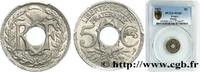 FRANCE 5 centimes Lindauer, petit module III REPUBLIC Poissy 1923 (17mm, 2g, 6h) -