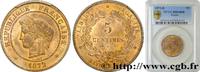 FRANCE 5 centimes Cérès III REPUBLIC Bordeaux 1872 (25mm, 5g, 6h) -