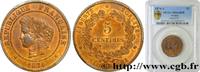 FRANCE 5 centimes Cérès III REPUBLIC Paris 1874 (25mm, 5g, 6h) -