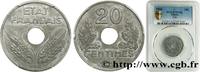 FRANCE 20 centimes État français, légère FRENCH STATE 1944 (24mm, 3g, 6h) -