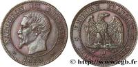 FRANCE Deux centimes Napoléon III, tête nue, différent le SECOND EMPIRE Lyon 1855 (20,19mm, 1,97g, 6h) -