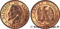 FRANCE Deux centimes Napoléon III, tête laurée, buste déf SECOND EMPIRE Bordeaux 1861 (20mm, 2,03g, 6h) -
