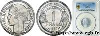FRANCE 1 franc Morlon, légère IV REPUBLIC 1957 (23mm, 1,30g, 6h) -