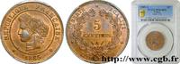 FRANCE 5 centimes Cérès III REPUBLIC Paris 1885 (25mm, 5g, 6h) -