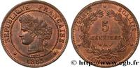 FRANCE 5 centimes Cérès III REPUBLIC Paris 1883 (25mm, 5,03g, 6h) -