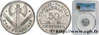 FRANCE 50 centimes Francisque, légère FRENCH STATE Beaumont-Le-Roger 1944 (18 mmmm, 0,70g, 6h) -