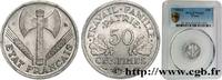 FRANCE 50 centimes Francisque, légère FRENCH STATE Castelsarrasin 1944 (18mm, 0,7g, 6h) -